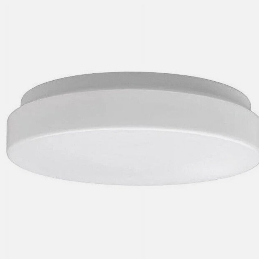 Commercial Electric 7 in. White LED Low Profile Round Light